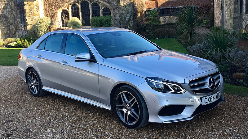 Mercedes E Class Saloon part of the fleet used by Arundel Executive Cars